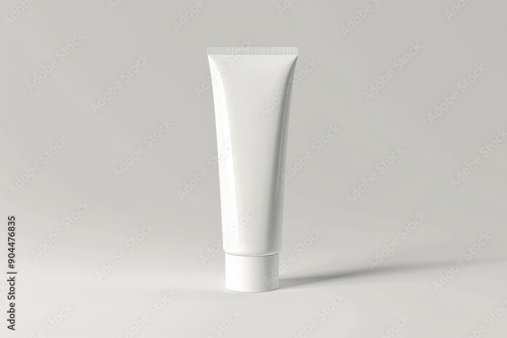 A white tube product stands upright against a plain light gray background, emphasizing simplicity and highlighting the tube as a central focus in the minimalist setup. A white tube product stands upright against a plain light gray background, emphasizing simplicity and highlighting the tube as a central focus in the minimalist setup.