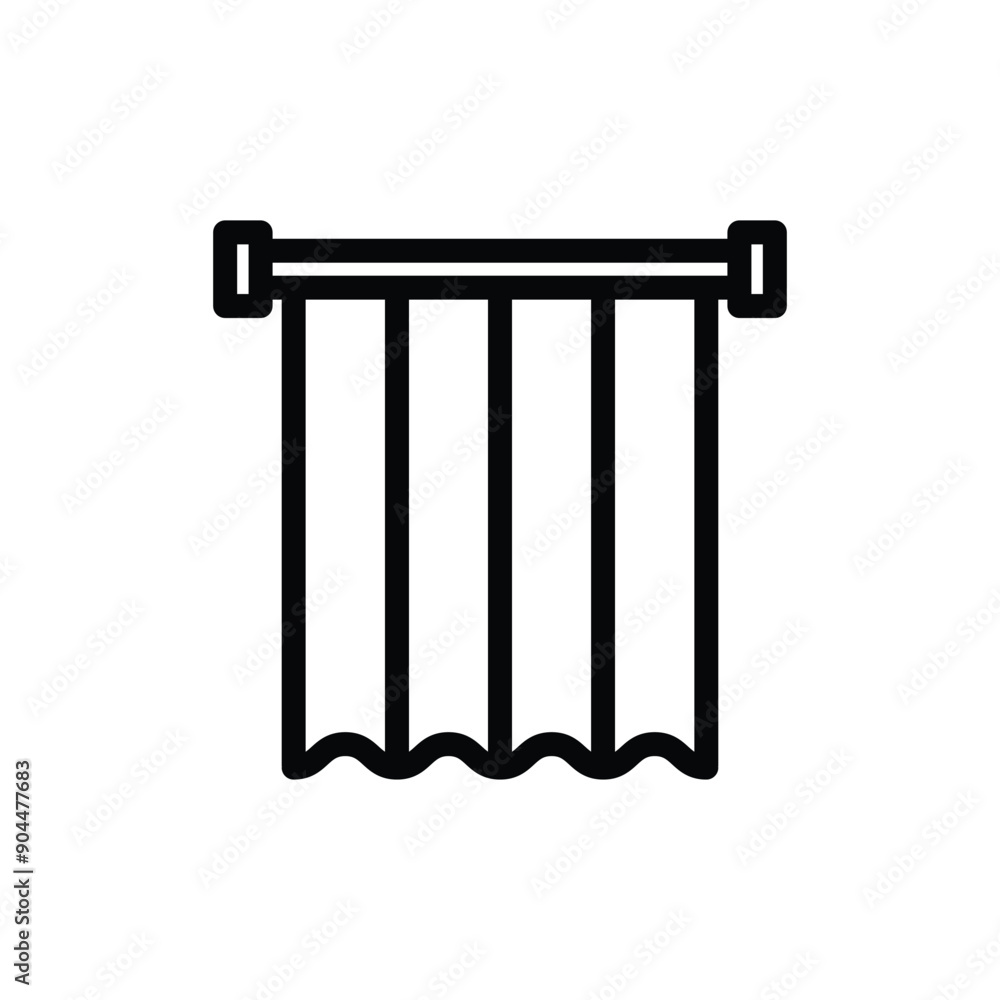 Shower curtain icon design Shower curtain icon design