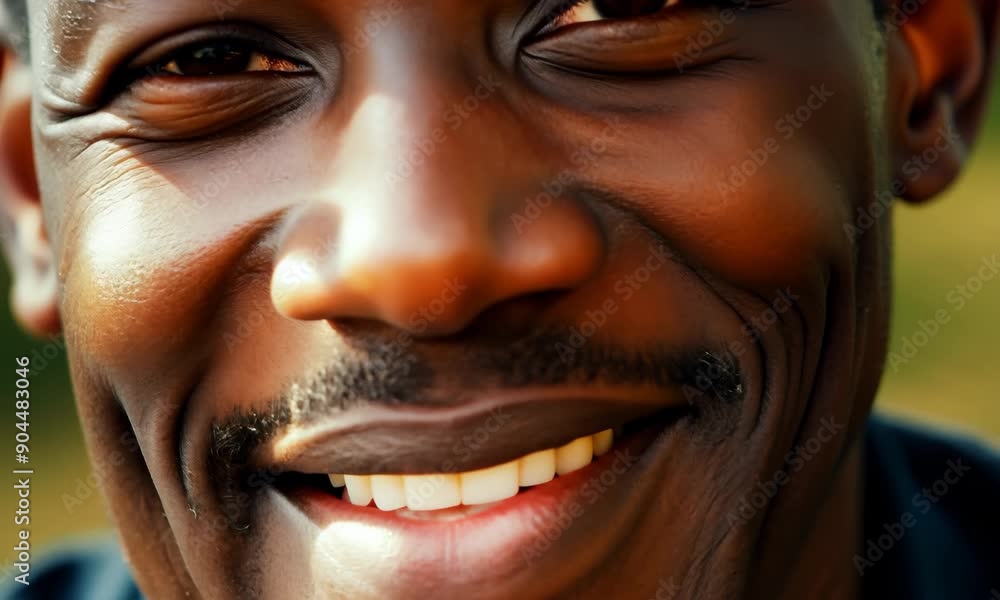 A man with a beard and a mustache is smiling. The man's mouth is open and his lips are slightly parted A man with a beard and a mustache is smiling. The man's mouth is open and his lips are slightly parted