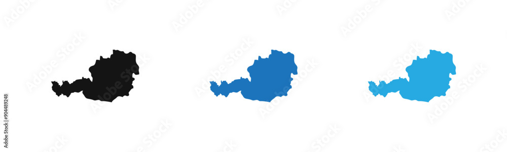 map of Austria icon outline collection or set in black and white map of Austria icon outline collection or set in black and white