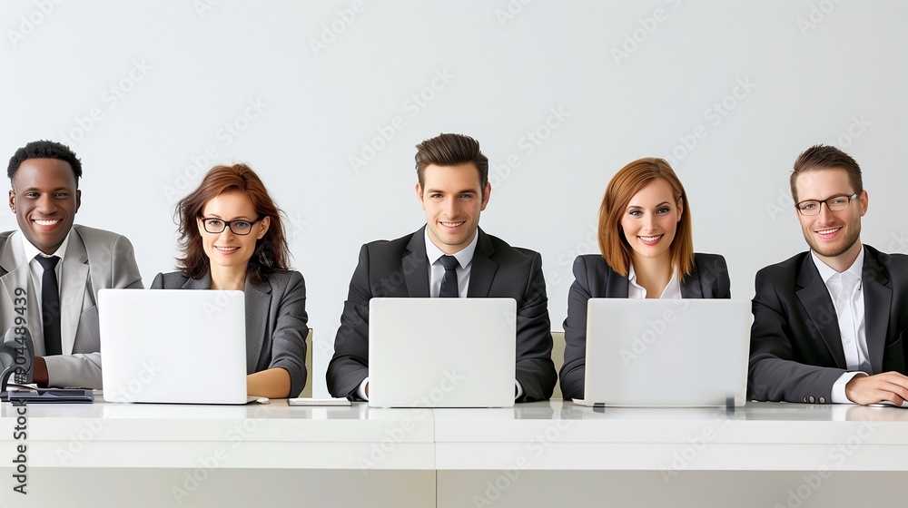 Business people using computer working concept. Business people using computer working concept.