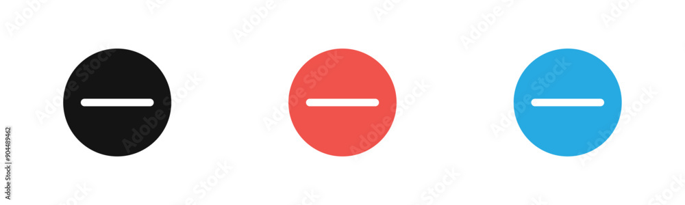 negative sign icon outline collection or set in black and white negative sign icon outline collection or set in black and white
