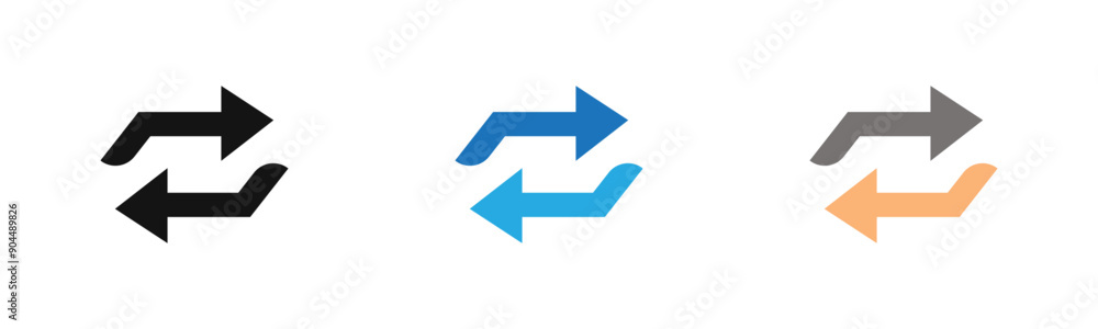 swap Icon outline collection or set in black and white swap Icon outline collection or set in black and white
