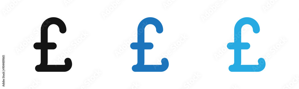 Pound icon outline collection or set in black and white Pound icon outline collection or set in black and white