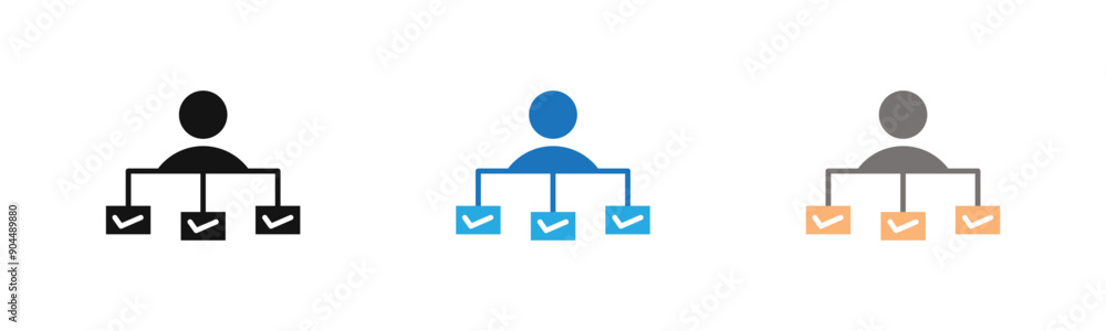 Priority icon outline collection or set in black and white Priority icon outline collection or set in black and white