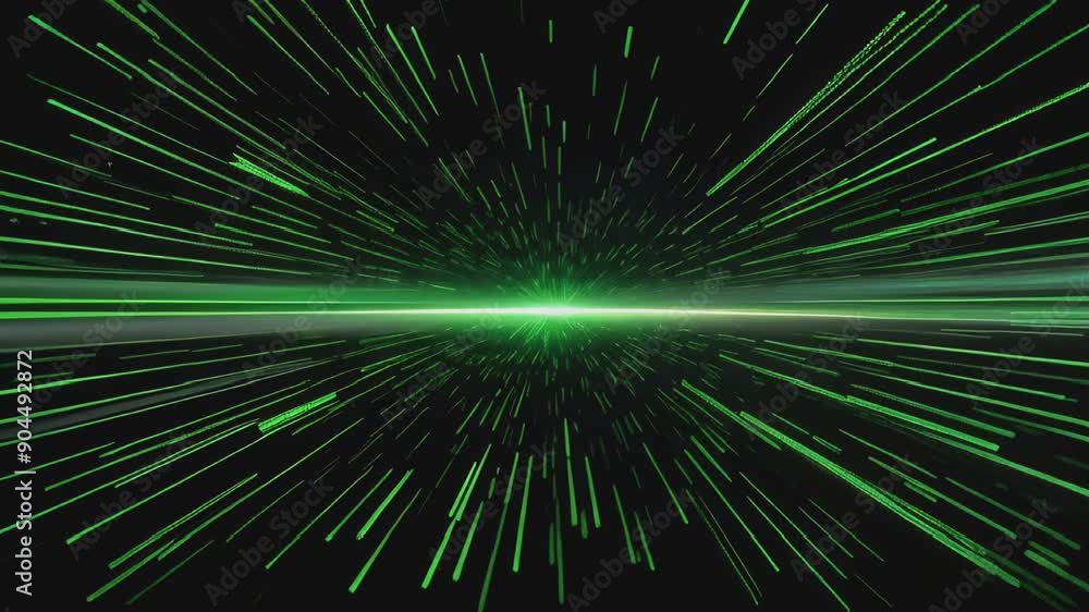 A vibrant green light beam expands and creates a dynamic motion effect against a dark background, highlighting a sense of speed and energy. A vibrant green light beam expands and creates a dynamic motion effect against a dark background, highlighting a sense of speed and energy.