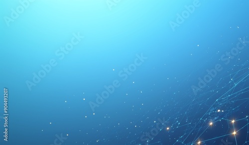 Wallpaper Mural Blue Digital Background with White Dots and Technology Connections Torontodigital.ca