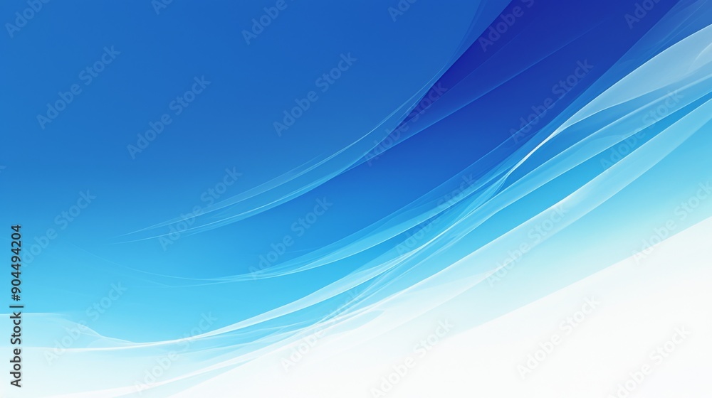 Business Web Banner Header Poster: Blue Background with Light White Waves and Smooth Curves Gradient Business Web Banner Header Poster: Blue Background with Light White Waves and Smooth Curves Gradient
