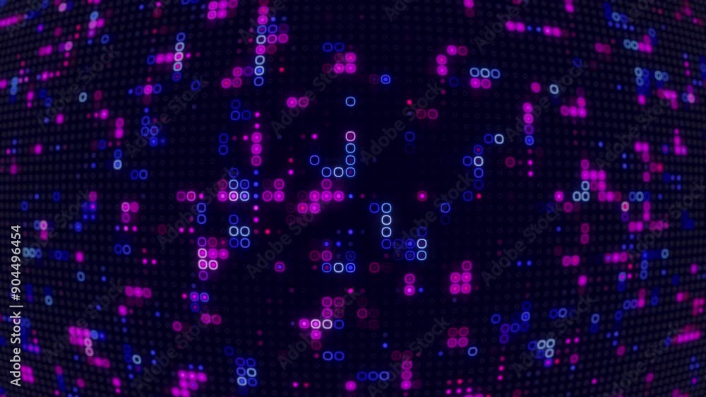 Purple and blue glowing circles on dark background. Suitable for abstract backgrounds, technology designs, futuristic concepts, and digital art themes. Purple and blue glowing circles on dark background. Suitable for abstract backgrounds, technology designs, futuristic concepts, and digital art themes.