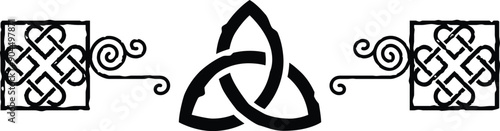 Celtic Knot Header - Square Ends - Irish Triquetra