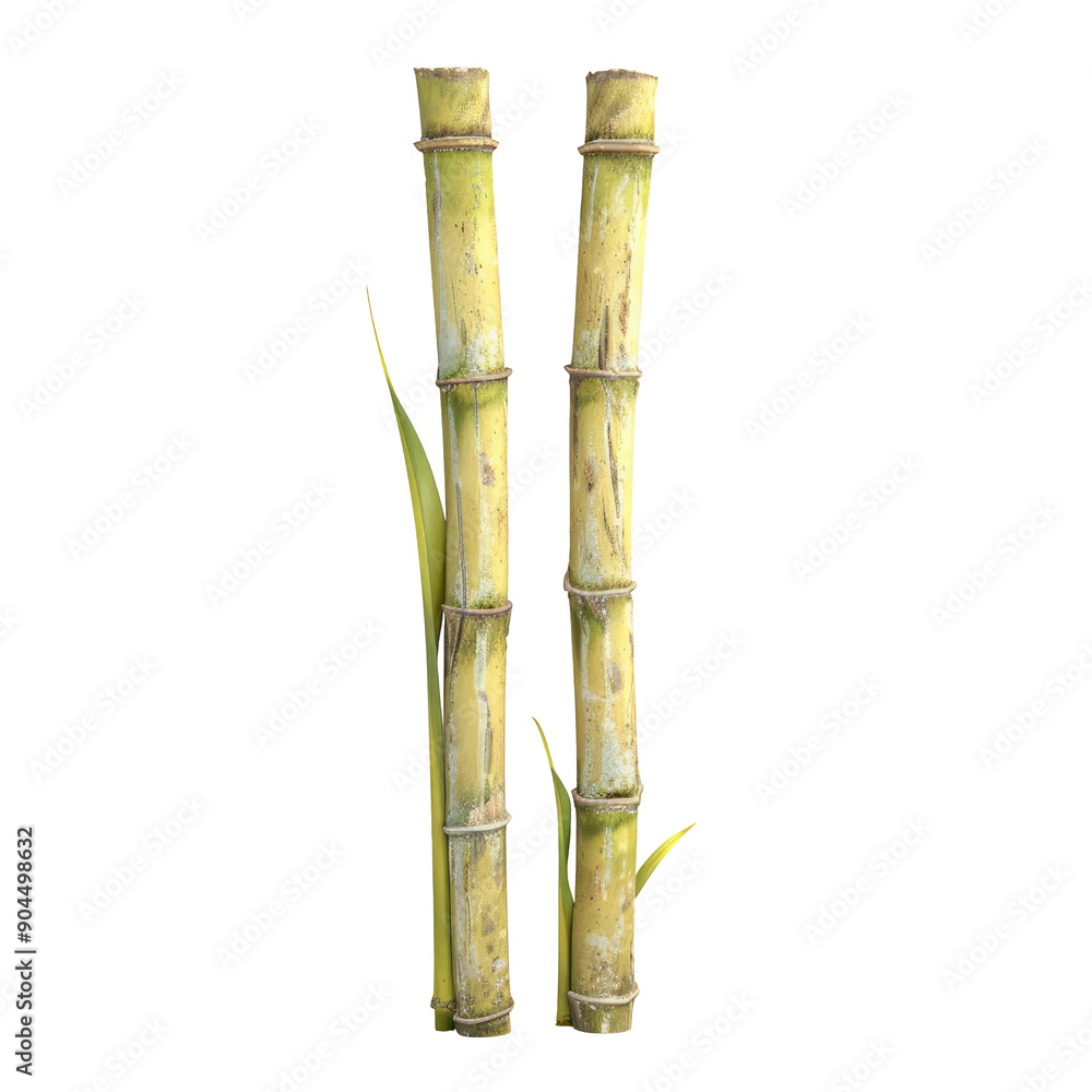 Fototapeta premium Isolated sugar cane on a transparent background
