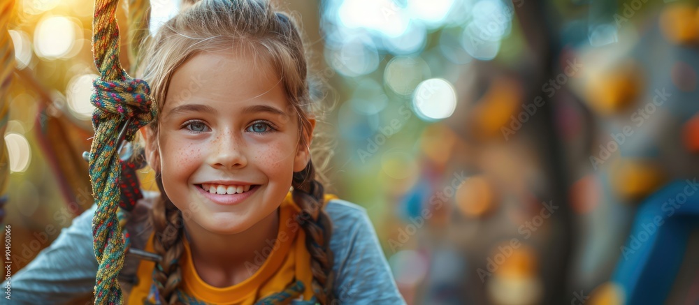 Little Girl with Braids Smiling at Camera Little Girl with Braids Smiling at Camera