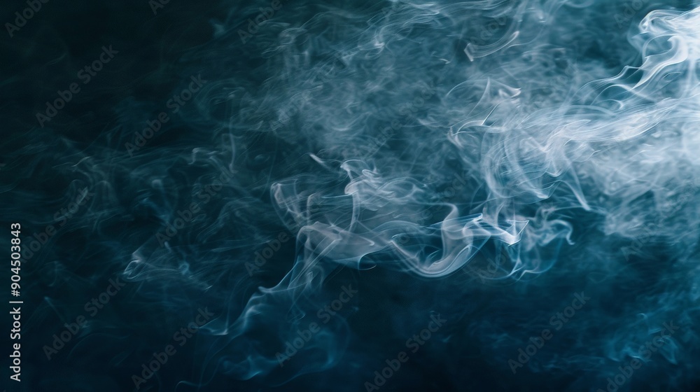 Smoke art forming abstract shapes against a dark background Smoke art forming abstract shapes against a dark background