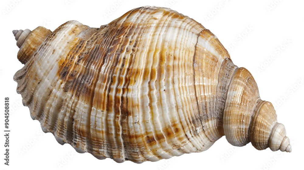 A close-up of a shell on a white background A close-up of a shell on a white background