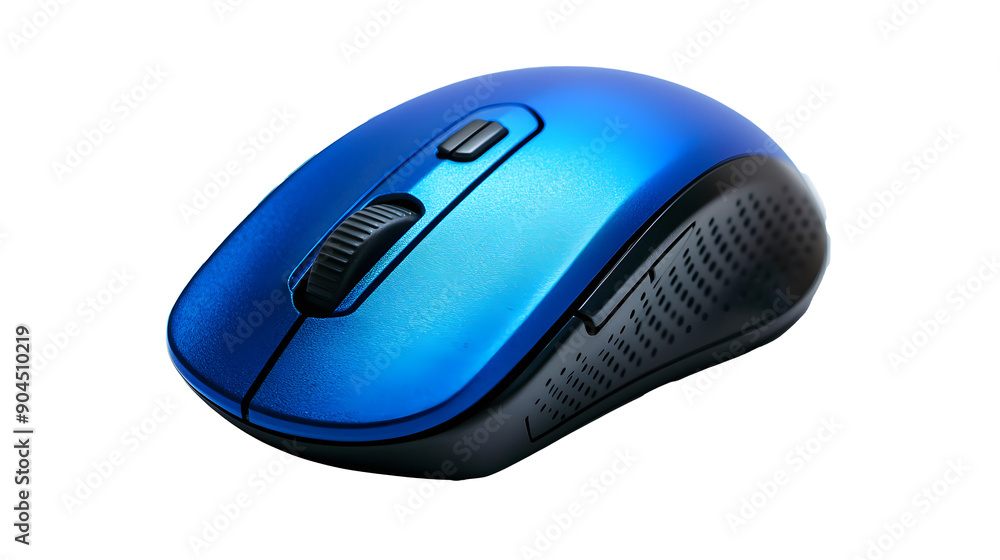 blue computer mouse wireless isolated on white background blue computer mouse wireless isolated on white background