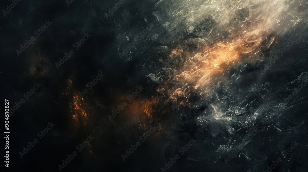 Obraz premium The Enigmatic Abyss. Darkness concept