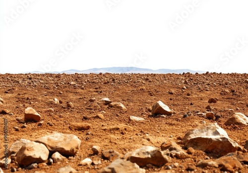 Martian surface. barren landscape. PNG file. photo