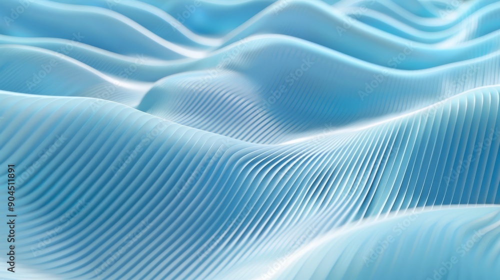 Obraz premium Beautiful blue wave texture, perfect for contemporary decor and stylish wallpaper