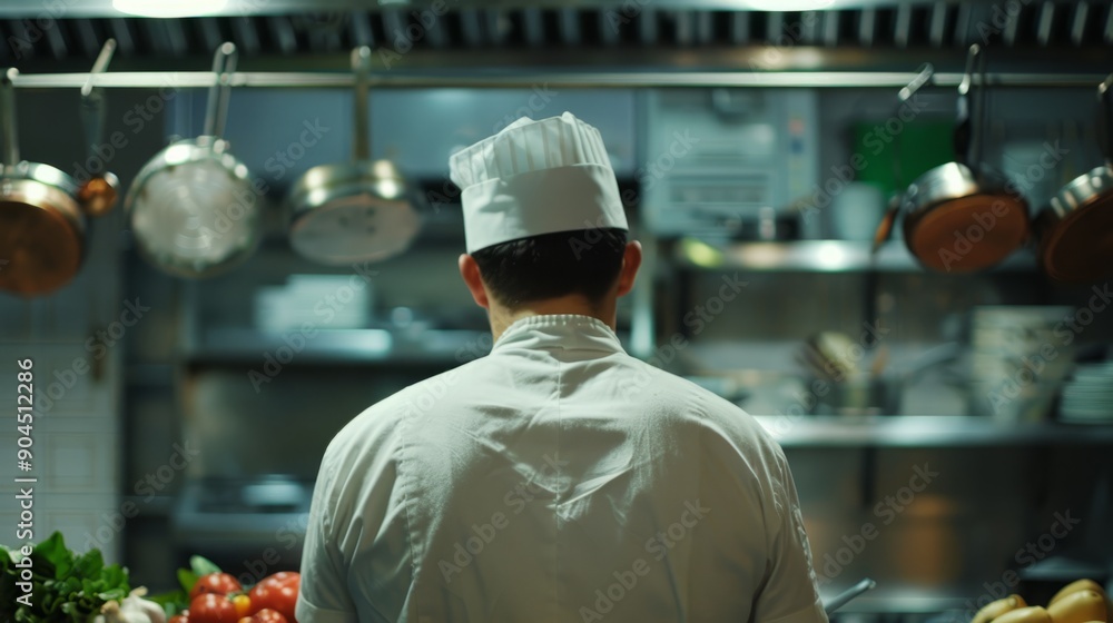 Obraz premium Chef cooking background generative ai