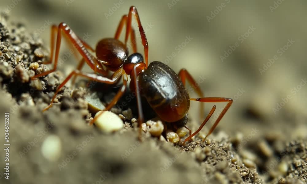 Close-up Macro Photography of a Red Ant Close-up Macro Photography of a Red Ant