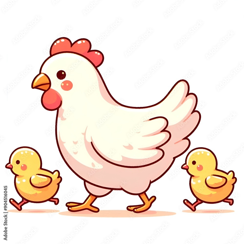mother chickens and chicks. Generative AI mother chickens and chicks. Generative AI