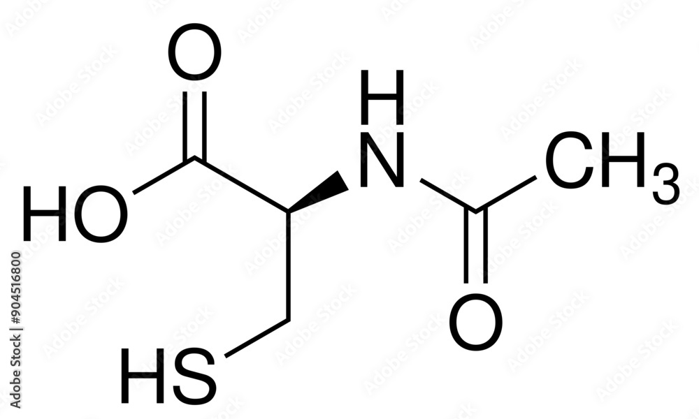 Acetylcystein NAC Chemie Strukturformel Acetylcystein NAC Chemie Strukturformel
