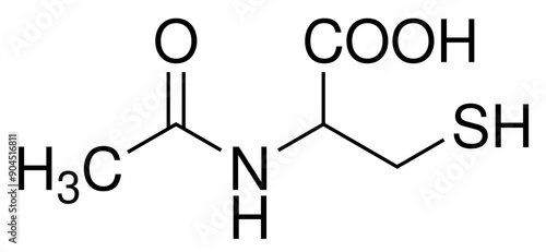 Acetylcystein NAC Chemie Strukturformel