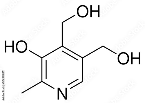 Vitamin B6 Pyridoxin Chemie Strukturformel