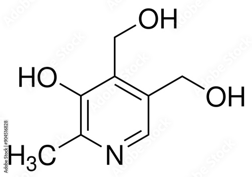 Vitamin B6 Pyridoxin Chemie Strukturformel