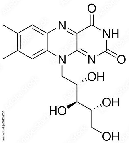 Riboflavin Vitamin B2 Chemie Strukturformel