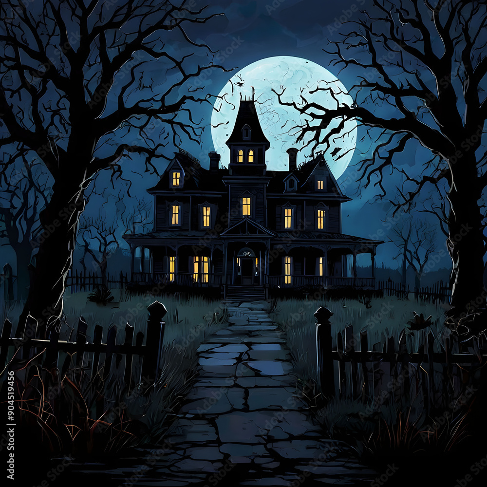 A house with a pumpkin on the front A house with a pumpkin on the front