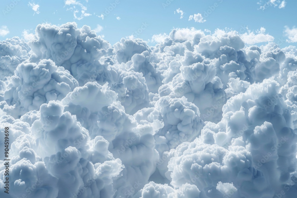 A picture of a bunch of clouds in the clear blue sky