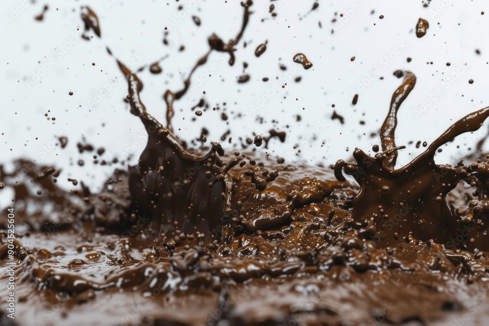 Fototapeta premium Close-up shot of a muddy terrain with rich textures and earthy tones