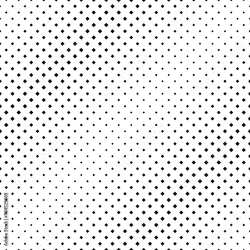 Monochrome seamless square pattern background - abstract vector design from squares