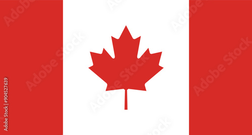 Canada flag vector design and illustration , Canda national flag 