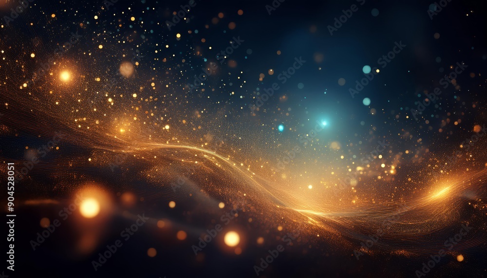 Obraz premium A shimmering sea of stardust and glowing light