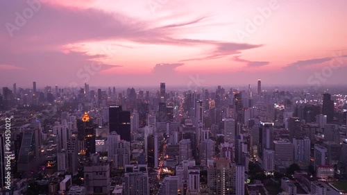 Wallpaper Mural Bangkok, Thailand aerial city scape view from above. Bangkok Thailand: Drone Aerial view, Observing urban landscape.  Torontodigital.ca