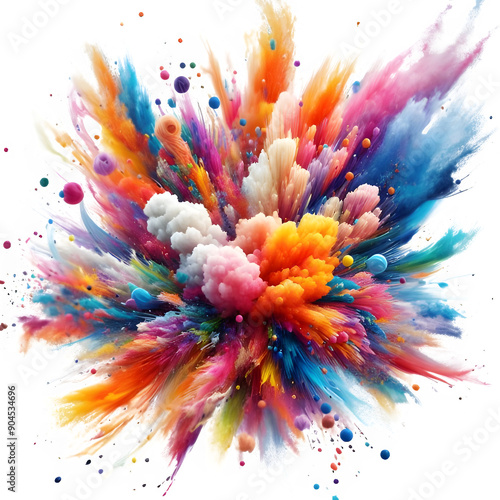 Obraz na płótnie explosion poudre couleur arc-en-ciel