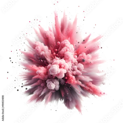 explosion poudre couleur rose