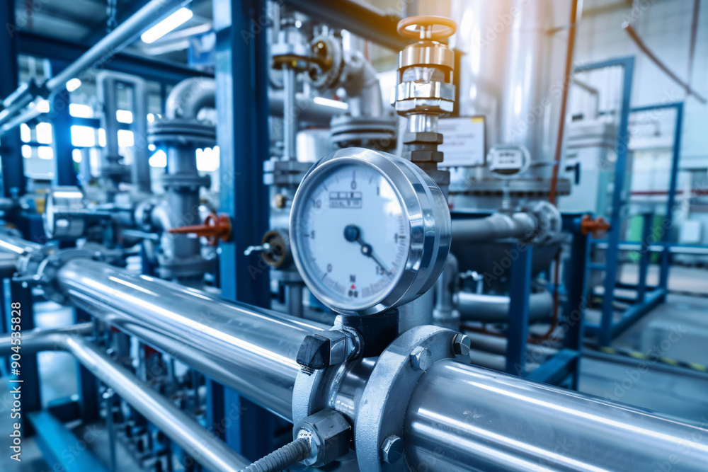 water system pipeline Measuring and control equipment concept water system pipeline Measuring and control equipment concept