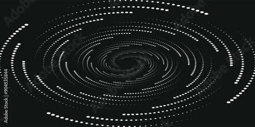 Spiral sound wave rhythm line dynamic abstract vector background