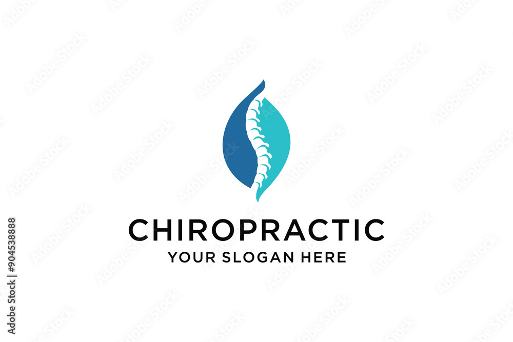 Chiropractic Logo Design Template. Human Spine Icon for Back Pain Medical Care Logo. Chiropractic Logo Design Template. Human Spine Icon for Back Pain Medical Care Logo.