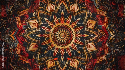 Wallpaper Mural Serene Mandala. Intricate and detailed mandala design on a plain background Torontodigital.ca