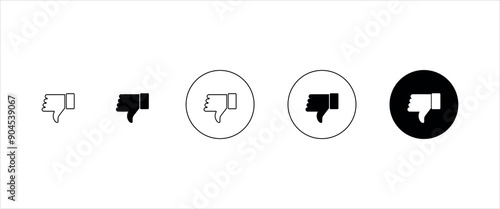 thumbs down icon set, like icon, thumbs up vector for UI/UX, web, social media, design