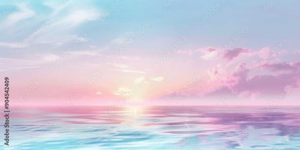Serene Summer Vibes. Pastel summer wallpaper high detailed plain background concept Serene Summer Vibes. Pastel summer wallpaper high detailed plain background concept