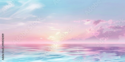 Serene Summer Vibes. Pastel summer wallpaper high detailed plain background concept