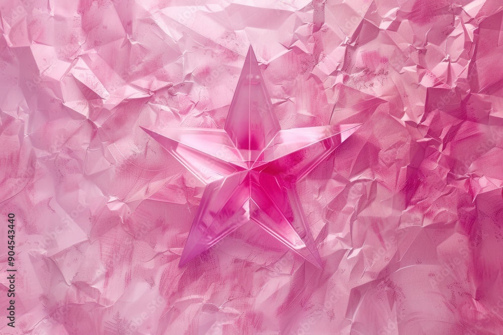 Shining Star. Pink star wallpaper with a high level of detail on a plain background... Shining Star. Pink star wallpaper with a high level of detail on a plain background...