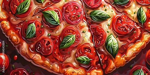 Delicious Pizza Delight. Mouth-watering pizza on a plain background photo