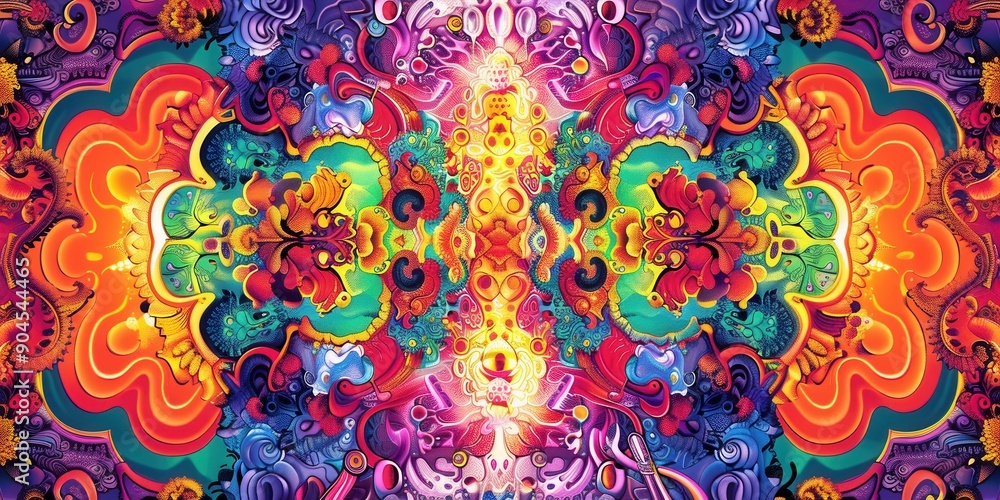 Vibrant Psychedelic Patterns. Abstract Artistic Theme Concept Vibrant Psychedelic Patterns. Abstract Artistic Theme Concept