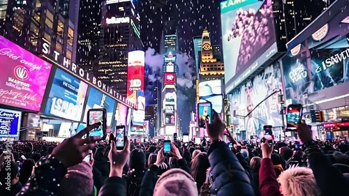 New Year's celebration in big city